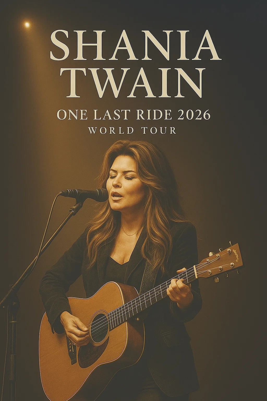 Shania Twain Announces 2026 “One Last Ride” Tour A Farewell Journey