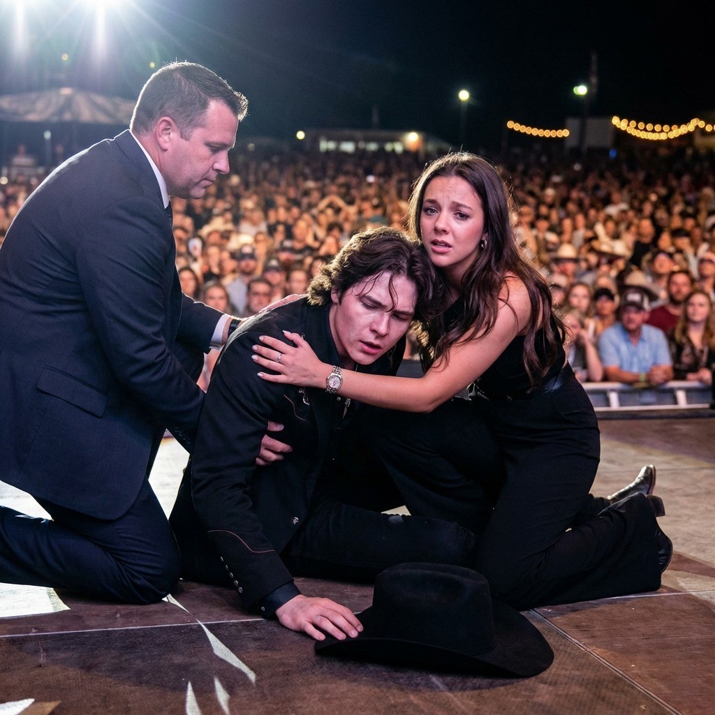 URGENT: John Foster Collapses Onstage — Brooklyn Bourque’s Tearful Update Leaves Arena in Silence