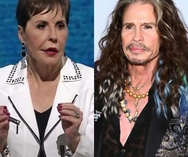 🔥 SHOCKING MOMENT ON STAGE: Joyce Meyer Confronts Steven Tyler — His 7-Word Response Left the Entire Audience Speechless