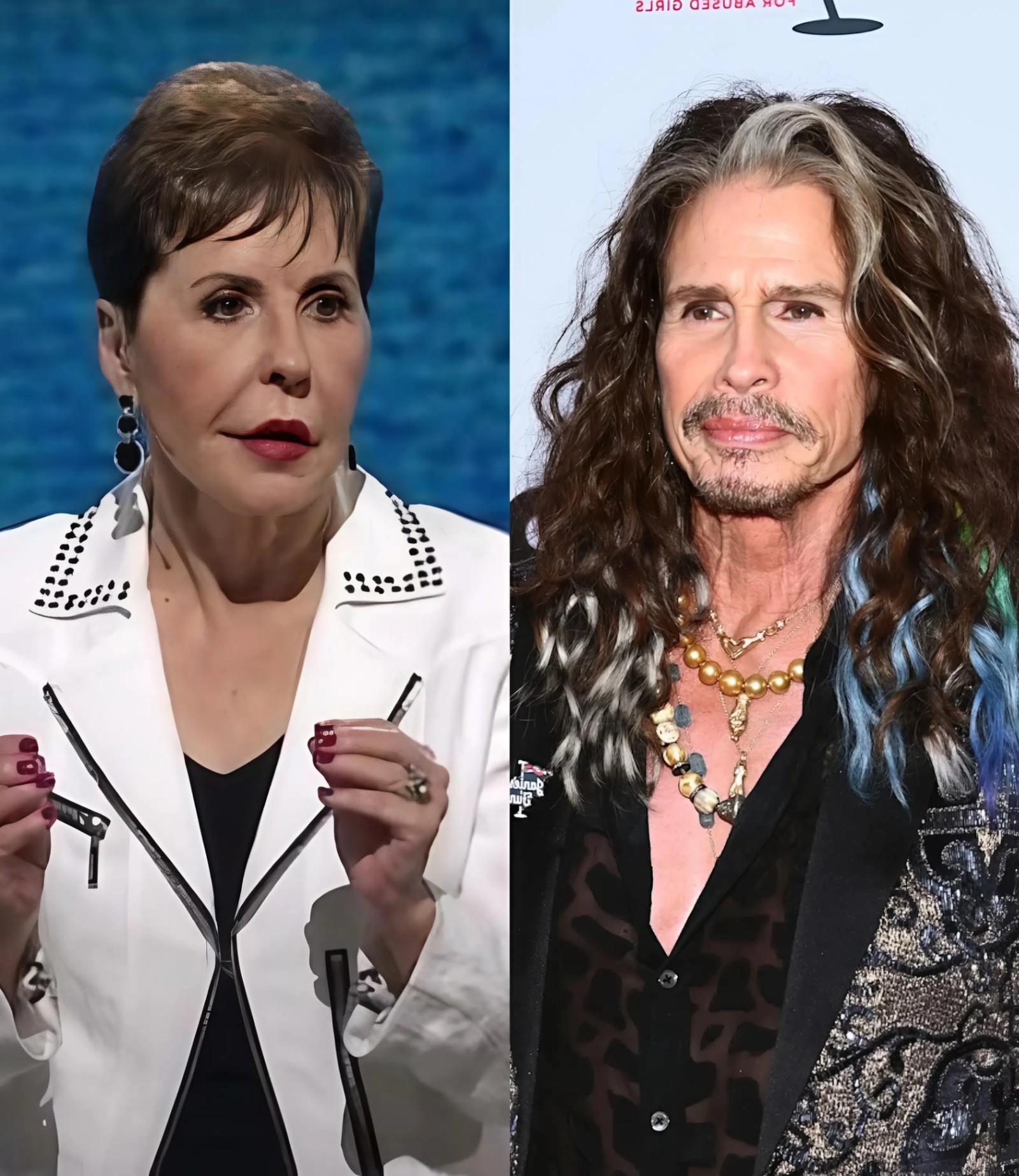 🔥 SHOCKING MOMENT ON STAGE: Joyce Meyer Confronts Steven Tyler — His 7-Word Response Left the Entire Audience Speechless