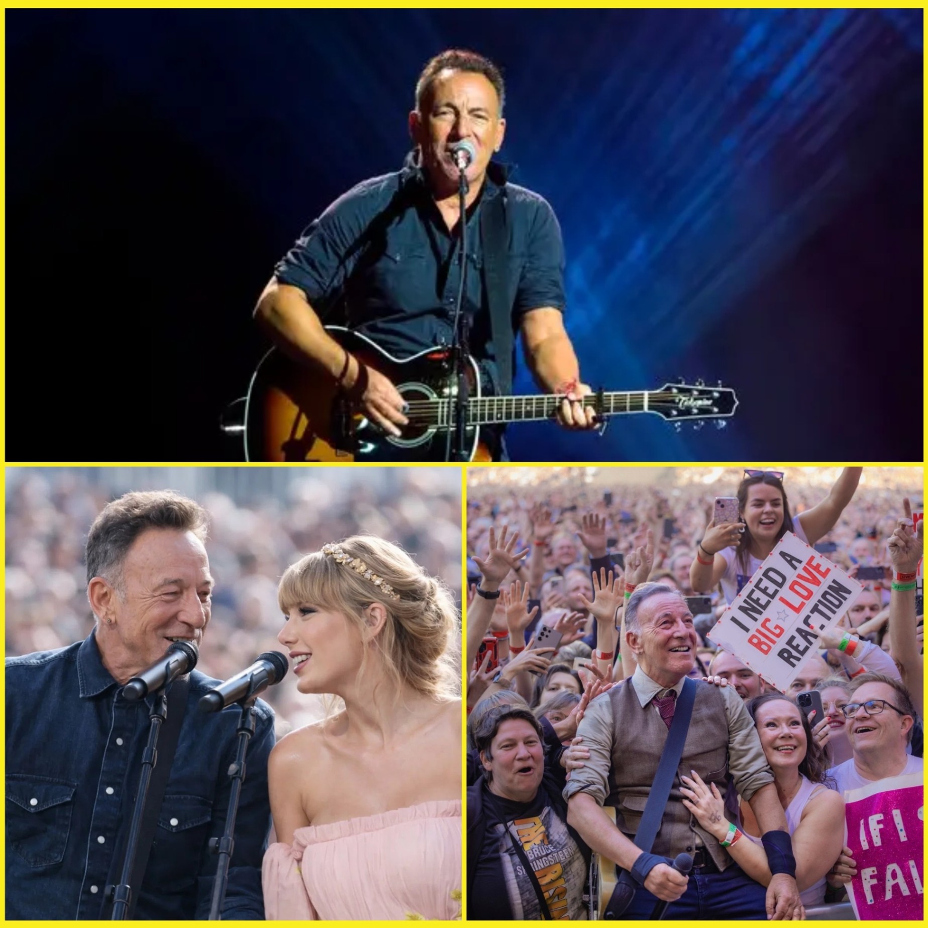 When the Crowd Chose Silence: Bruce Springsteen and Taylor Swift Shared a Moment That Transformed an Arena Into Something Sacred