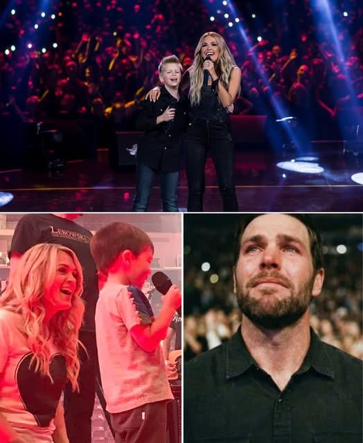 18,000 Fans Fell Silent When Carrie Underwood’s Son Stepped Into the Spotlight and Sang to His Dad