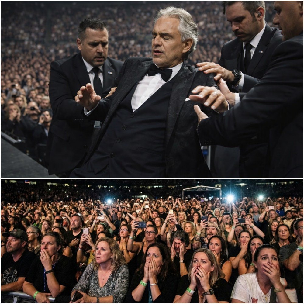 CRITICAL EMERGENCY: Andrea Bocelli Collapses Mid-Performance, Arena Plunged Into Chaos as Family Confirms Condition Is “Critical and Unstable”