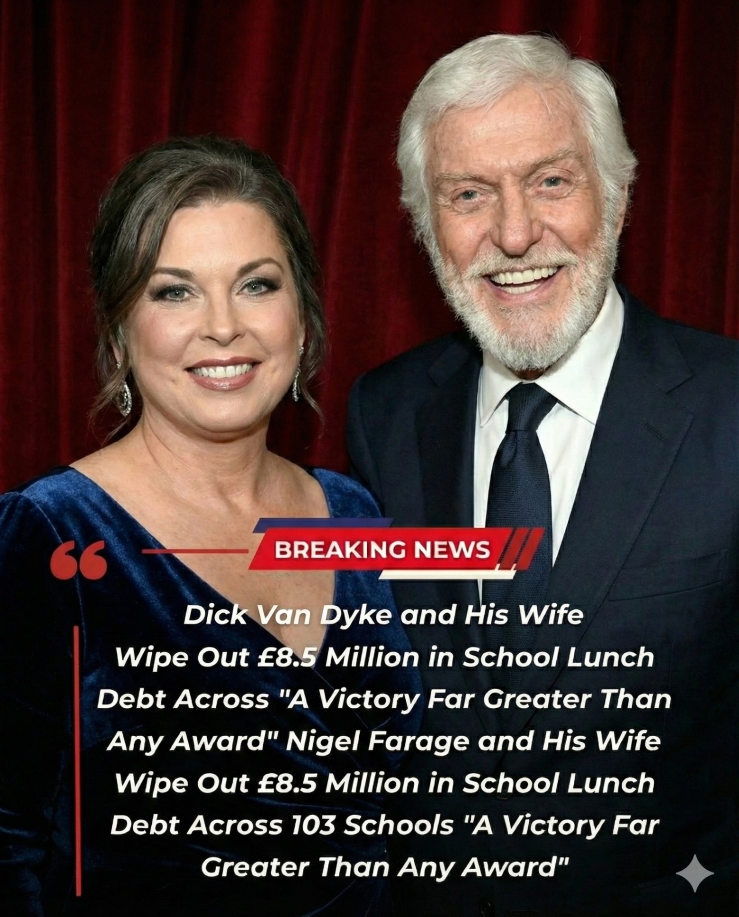 BREAKING: Dick Van Dyke and Arlene Silver Erase $8.5 Million in School Lunch Debt Across 103 Schools — “A Victory Greater Than Any Award”