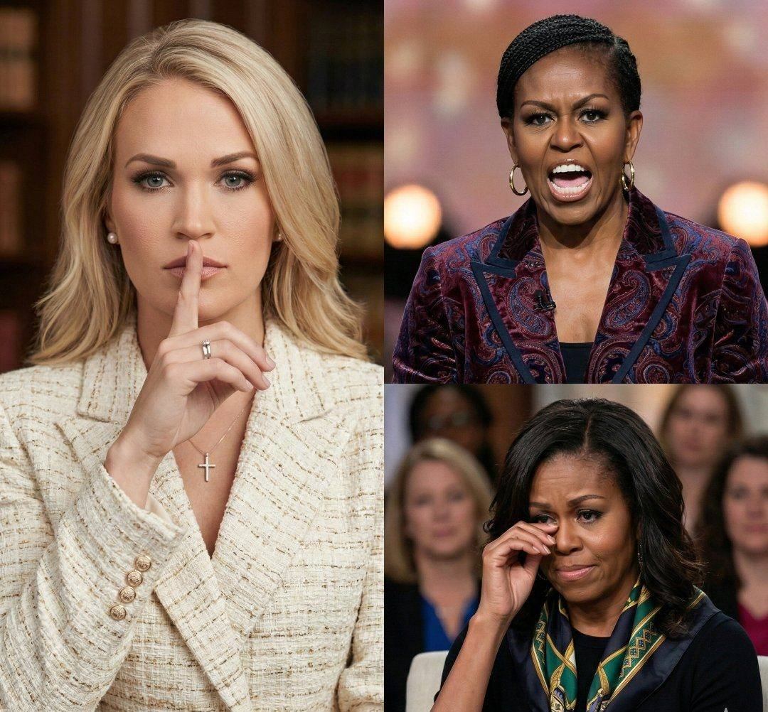 LIVE TV SHOCKER: Carrie Underwood Responds Calmly After Viral Claim Involving Michelle Obama Sends the Internet Into a Frenzy