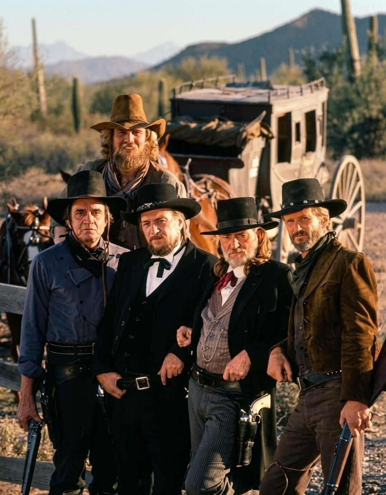 Four Legends, One Voice: The Highwaymen Ignite the Stage with “Trouble Man” in a Rare American Outlaws Performance