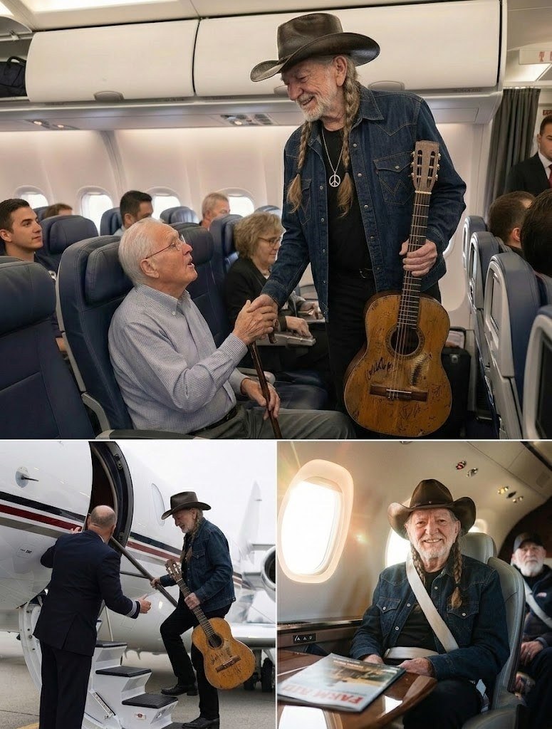 Willie Nelson Stuns Passengers on Flight With Quiet Act of Kindness That Left an Entire Cabin in Tears