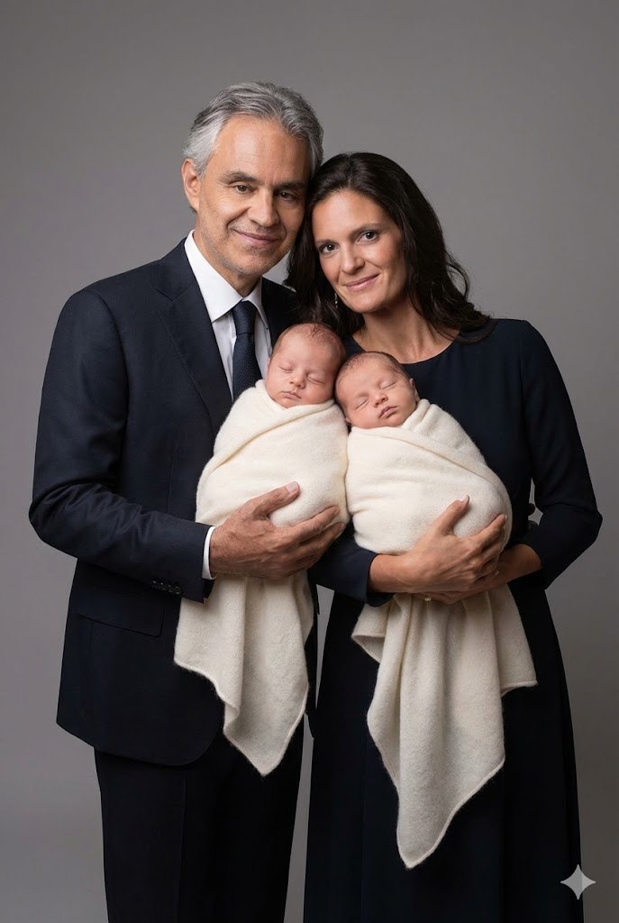 BREAKING: Andrea Bocelli and Veronica Berti Share Extraordinary Family News — The Arrival of Twins and the Names That Captured the World’s Heart