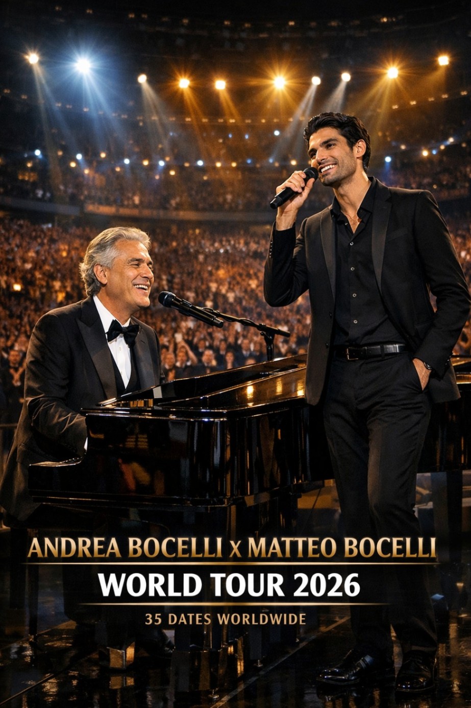 Andrea Bocelli & Matteo Bocelli Announce Monumental 2026 World Tour — A Global Celebration of Music, Legacy, and Generational Harmony