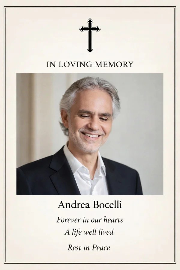 TRAGIC LOSS💔: The Entire Family Mourns as They Announce the Death of Andrea Bocelli, Who Passed Away at the Age of 67 During His…