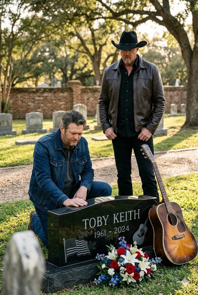 “HE TAUGHT US HOW TO BE LOUD… AND HOW TO MEAN IT.” — BLAKE SHELTON QUIETLY BROKE DOWN AT TOBY KEITH'S MEMORIAL
