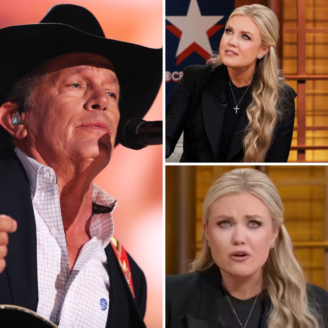 ERIKA KIRK INSULTS GEORGE STRAIT: “SIT DOWN, YOU 73-YEAR-OLD SINGER” — BUT HIS RESPONSE SHOCKED THE ENTIRE NATION