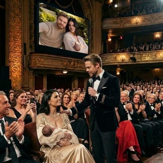 👶 A Father’s Quiet Tears: Derek Hough Watches as His Wife Holds Their Newborn Daughter in a Moment That Moved Everyone