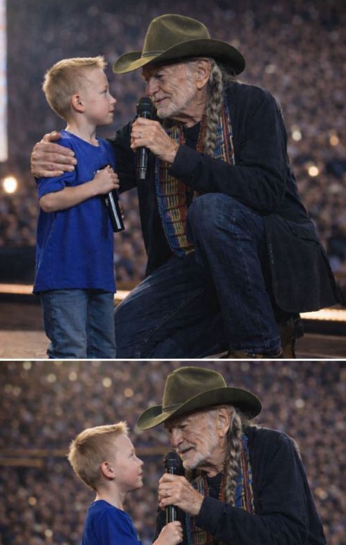🌟 “Uncle Willie… Can I Sing With You Just Once?” — The Night Willie Nelson Turned a Stadium Concert Into a Moment of Pure Humanity