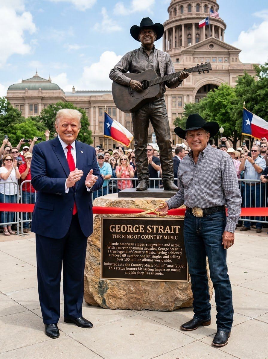 THE KING OF COUNTRY NOW STANDS IN BRONZE — AND TEXAS SHOWED UP TO SEE IT