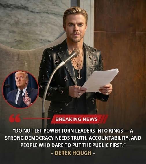 BOOM! Derek Hough Ignites Political Firestorm With Blunt Trump Remarks — “Wake Up Before It’s Too Late”