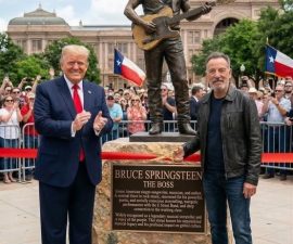 🔥 “The Boss” Immortalized: Bruce Springsteen Honored with 9-Foot Statue in His New Jersey Hometown