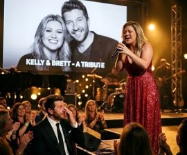 🎤 A Song, A Story, A Love Unspoken: When Kelly Clarkson Sang for Brett Eldredge — and the World Fell Silent