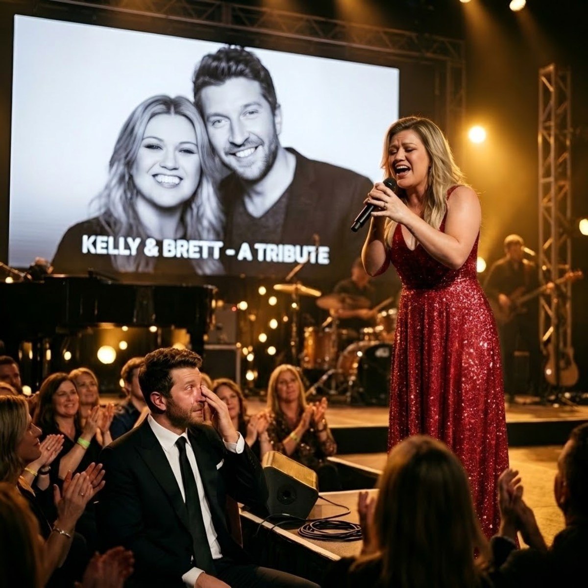 🎤 A Song, A Story, A Love Unspoken: When Kelly Clarkson Sang for Brett Eldredge — and the World Fell Silent