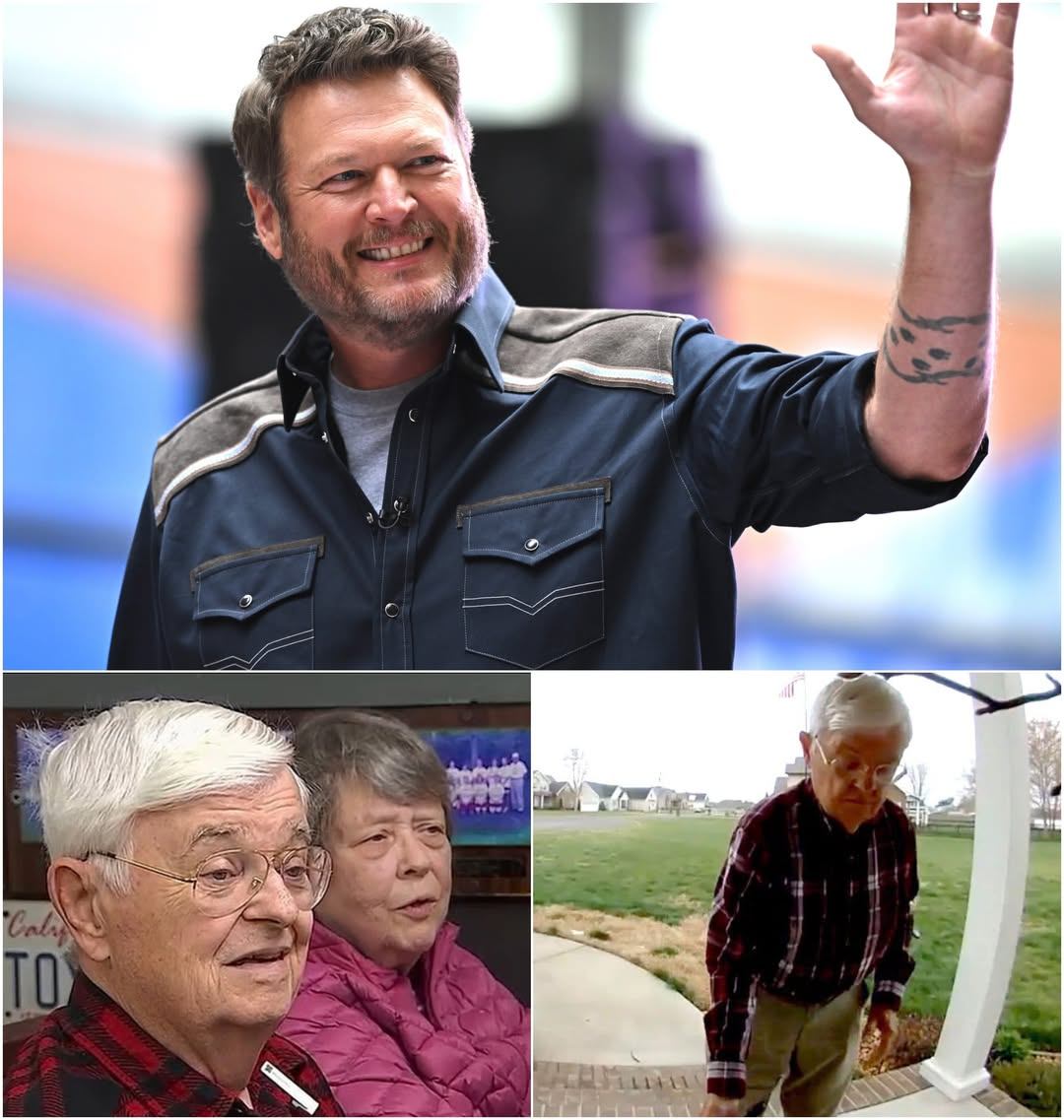 A MOMENT THAT BROUGHT MILLIONS TO TEARS: Blake Shelton’s Surprise Visit to a 78-Year-Old Delivery Driver Sparks a Social Media Explosion