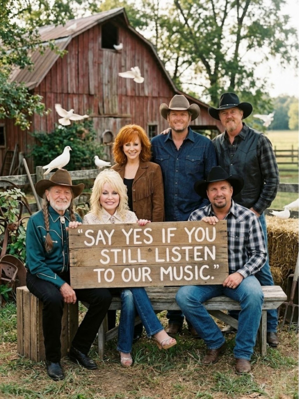 WHEN LEGENDS SHARED ONE STAGE — DOLLY PARTON, REBA MCENTIRE, GARTH BROOKS, BLAKE SHELTON, TRACE ADKINS, AND WILLIE NELSON TURN NASHVILLE INTO A LIVING TRIBUTE