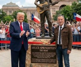 🔥 “The Boss” Immortalized: New Jersey Erupts as Bruce Springsteen Is Honored with Monumental Statue in His Hometown