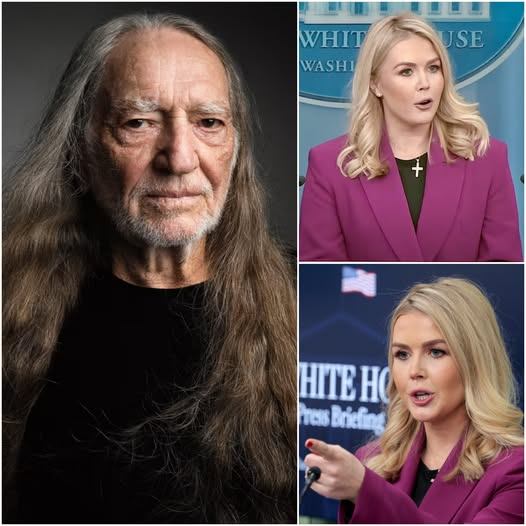 “‘You Need to Be Silent!’ — Karoline Leavitt’s Tweet Explodes on Live TV After Willie Nelson Reads It Word for Word”