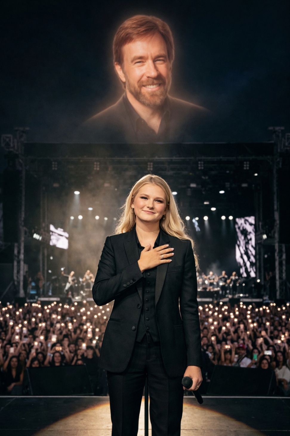 💔 Emotional Moment: Darci Lynne Halts Live Performance After Hearing About Chuck Norris — What Followed Left an Entire Arena in Tears