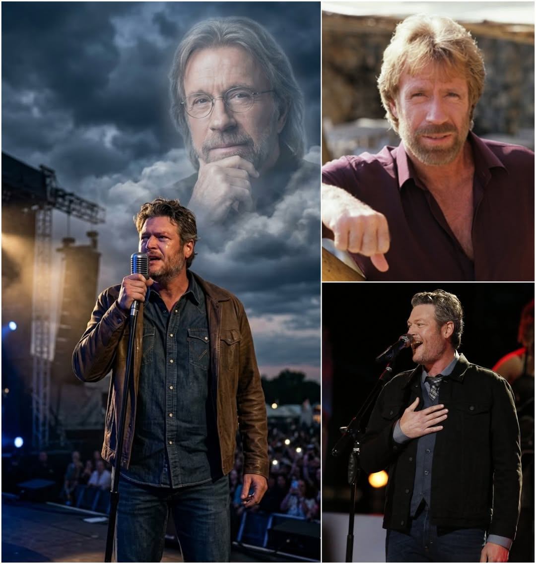 A Night of Silence and Song: Blake Shelton’s Emotional Tribute Resonates Across a Stadium