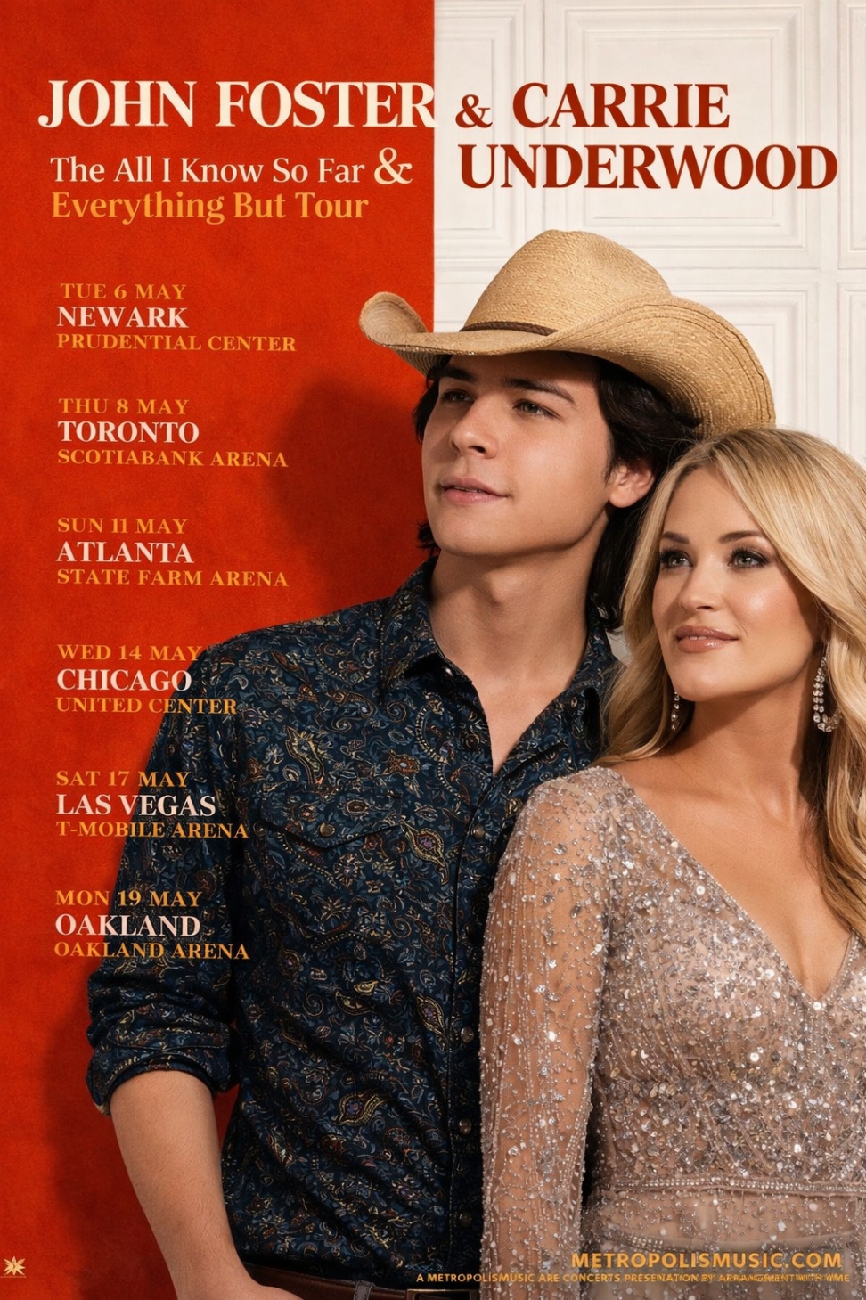 TOUR DATES! John Foster + Carrie Underwood: The Tour — More Dates Announced Soon