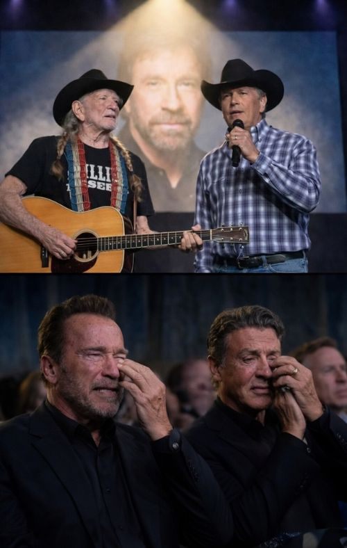 🔥 WILLIE NELSON & GEORGE STRAIT BRING 25,000 FANS TO TEARS — EVEN ARNOLD SCHWARZENEGGER COULDN’T HOLD IT IN