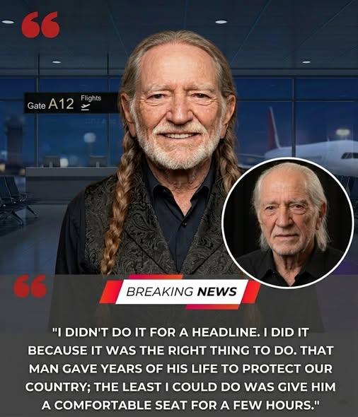 🚨 BREAKING NEWS: Willie Nelson Stuns Entire Flight with Quiet Act of Kindness — What Happened Next Left Passengers in Tears