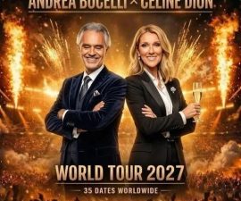 Official Announcement: Andrea Bocelli & Celine Dion Unveil Historic 2027 World Tour Across Three Continents