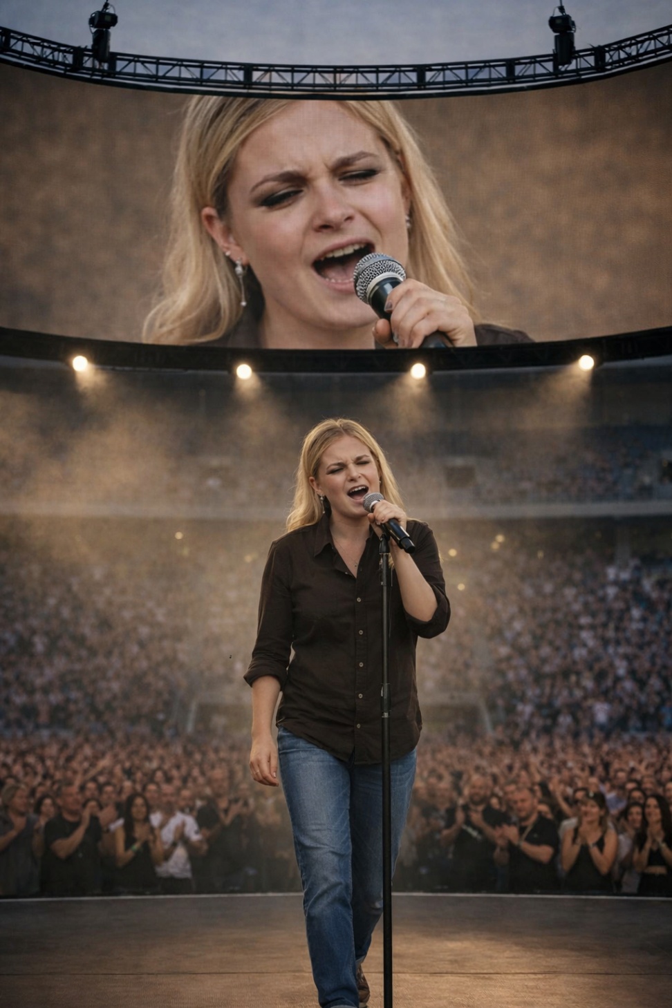 The arena was already full long before the lights dimmed. More than 12,000 people had gathered, filling every seat, every aisle,