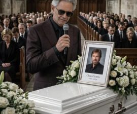 💔 HEARTBREAKING TRIBUTE: Andrea Bocelli’s Quiet Goodbye to Chuck Norris Leaves a Nation in Tears