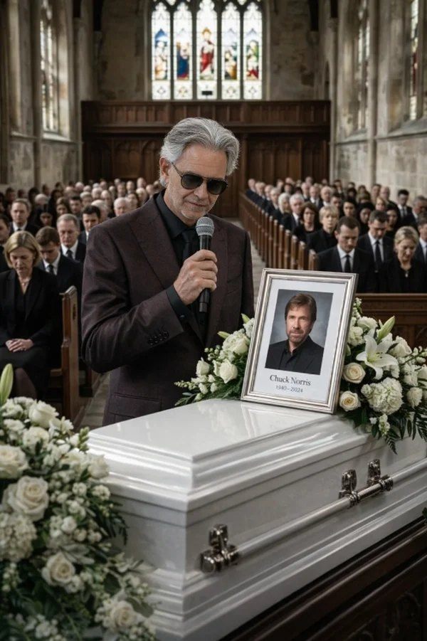 💔 HEARTBREAKING TRIBUTE: Andrea Bocelli’s Quiet Goodbye to Chuck Norris Leaves a Nation in Tears