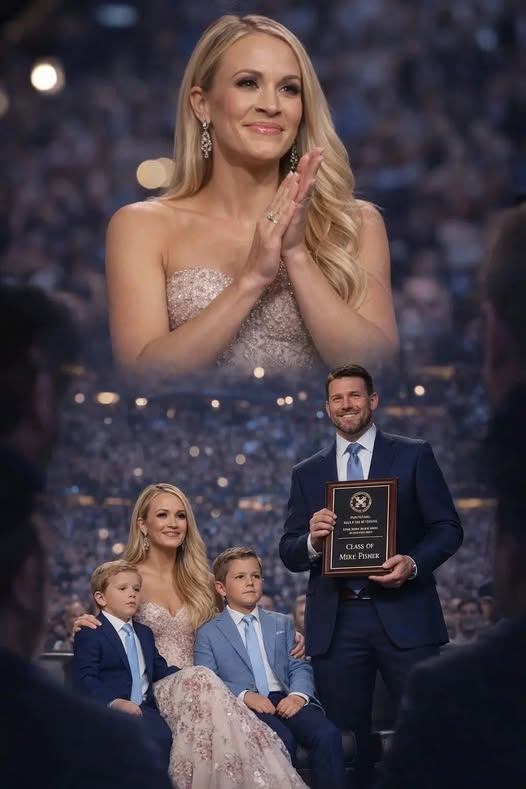 📢 “More Than a Hall of Fame Night”: Carrie Underwood and Her Sons Steal Hearts During Mike Fisher’s Emotional Induction ⚡