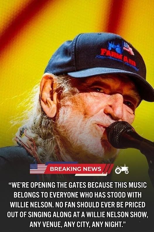 “$5 for a Legend”: Willie Nelson’s Bold Ticket Move Is Rewriting the Rules of Live Music