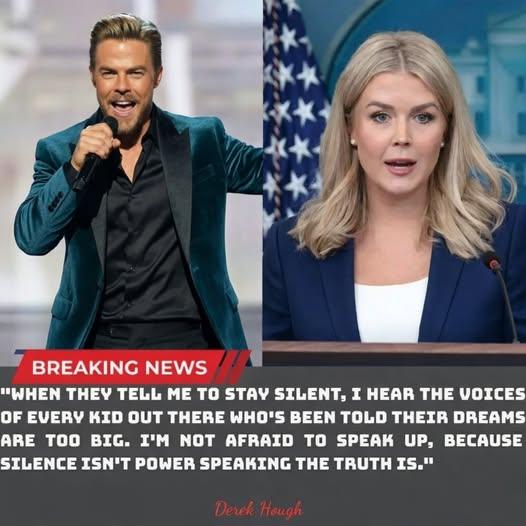 🚨 Viral Showdown Claim: Karoline Leavitt vs. Derek Hough — What’s Real and What Isn’t