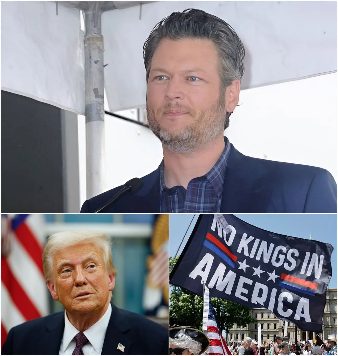 Blake Shelton Speaks Out as “No Kings Day” Protests Ignite Nationwide Debate