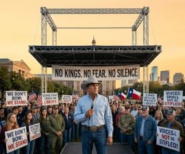 🚨 “THE KING” AND THE CRY OF “NO KINGS”: When a Symbol Steps Into a Movement