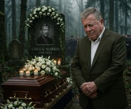William Shatner Pays Emotional Tribute at Funeral of Martial Arts Legend Chuck Norris, Honoring a Life of Strength, Discipline, and Hollywood Heroism