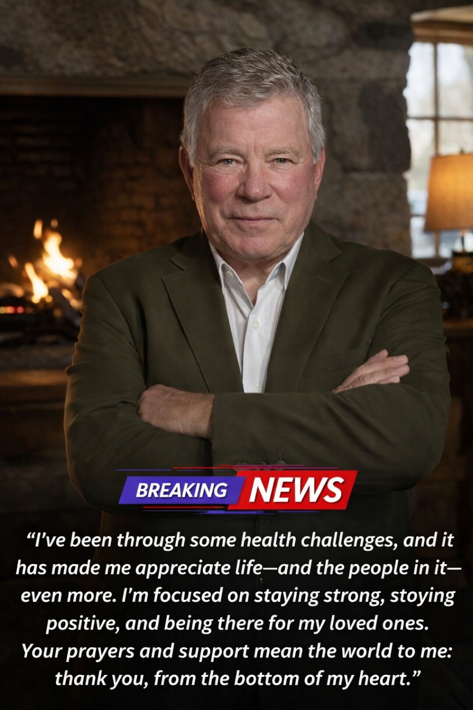 POSITIVE UPDATE FROM WILLIAM SHATNER: A MESSAGE OF HOPE, RESILIENCE, AND GRATITUDE
