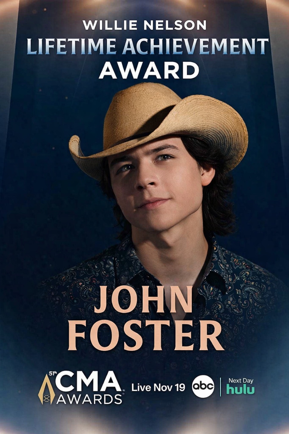 🏆 BREAKING: JOHN FOSTER TO RECEIVE THE 2026 WILLIE NELSON LIFETIME ACHIEVEMENT AWARD AT THE CMA AWARDS! 🎶✨
