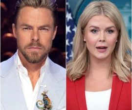 🔥 LIVE TV SHOCK: Derek Hough READS KAROLINE LEAVITT’S TWEET ON AIR, STUNNING STUDIO AND VIEWERS ACROSS THE NATION 😳