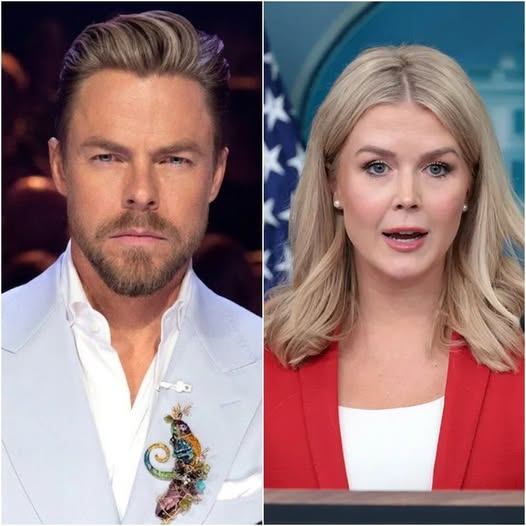 🔥 LIVE TV SHOCK: Derek Hough READS KAROLINE LEAVITT’S TWEET ON AIR, STUNNING STUDIO AND VIEWERS ACROSS THE NATION 😳