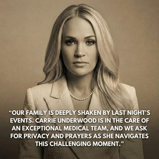 💔 “A Voice Shaken, A World Holding Its Breath”: Carrie Underwood Shares Urgent Health Update Amid Mounting Concern