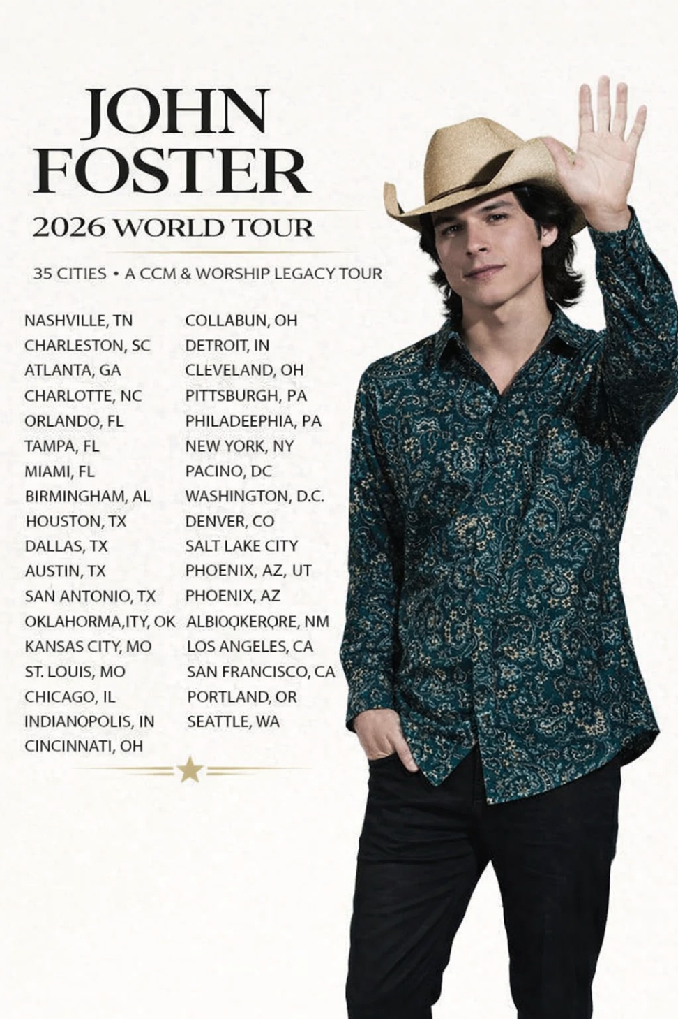 BREAKING NEWS: JOHN FOSTER Announces 2026 World Tour — A Global Return Fans Have Been Waiting For