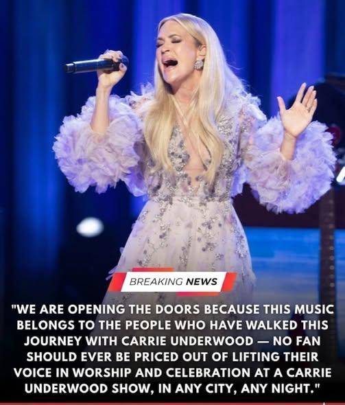 🎟️ GREAT NEWS: Carrie Underwood Stuns Fans With $5 Ticket Day — A Powerful Move That’s Changing Live Music Forever