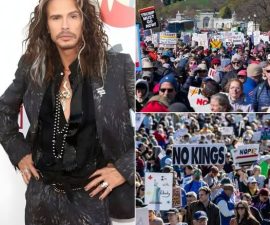 🚨 CONTROVERSY ERUPTS: Steven Tyler Declines “No Kings” Symbol — “Music Should Not Be Political” Sparks Heated Debate